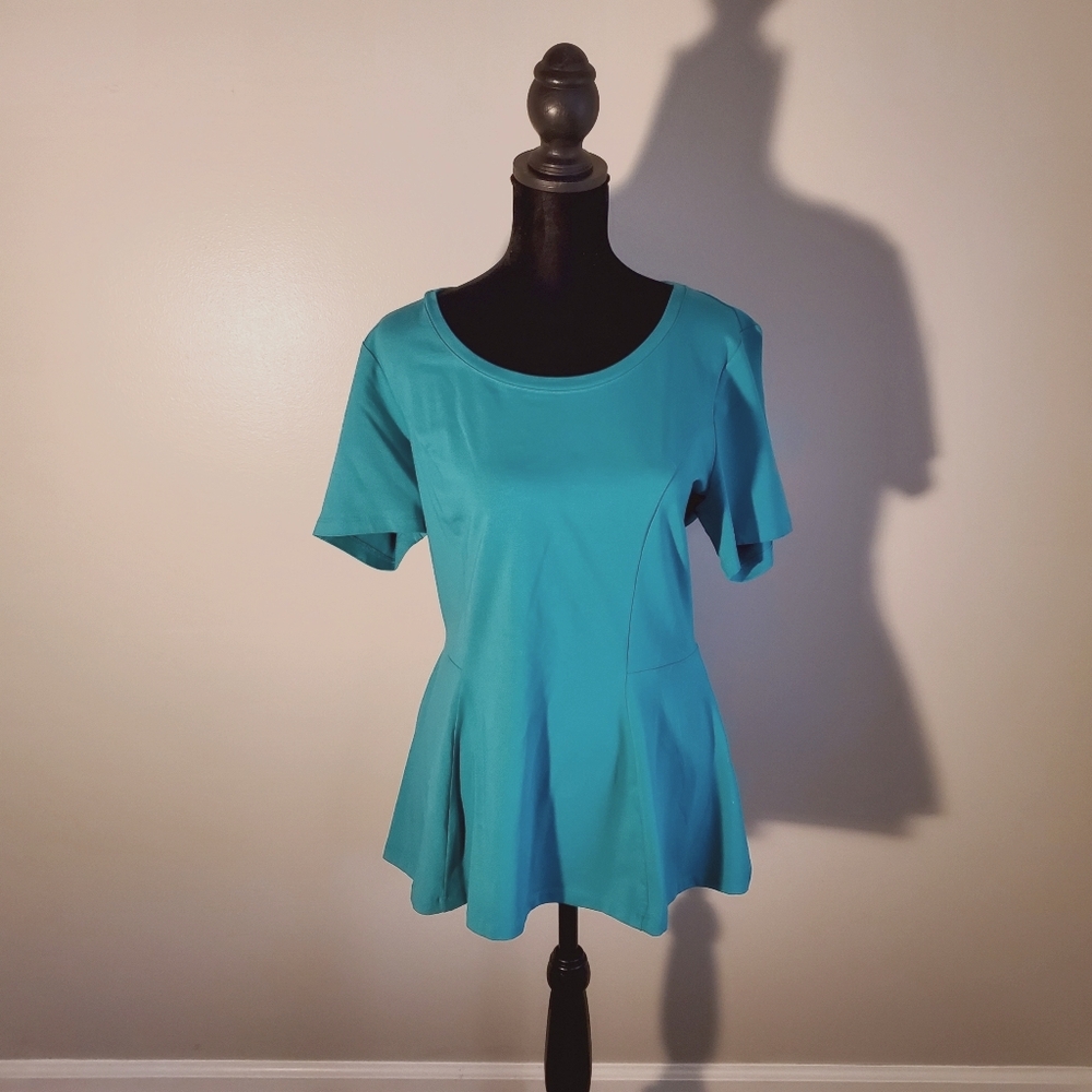 ISAAC MIZRAHI LIVE Peplum Top